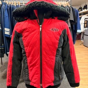 Harley-Davidson women’s red and Black Puffer Jacket